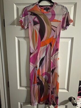 Pucci style Abstract Mesh MIDI Top